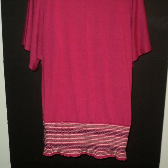 NEW Route 66 Plus 2X Top Short Dolman Sleeves Rose - Picture 6 of 7
